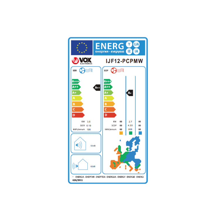 Inverter klima uređaj VOX IJF12-PCPMW
