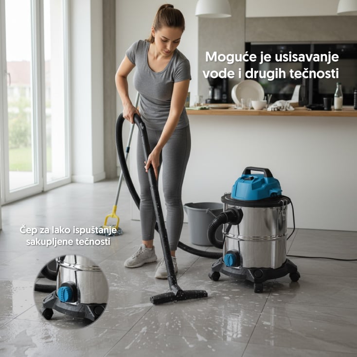 Usisivač za suvo i mokro usisavanje 20l 1400W