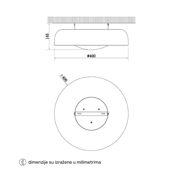 LED plafonjera 20W, promenljiva boja svetla 202527
