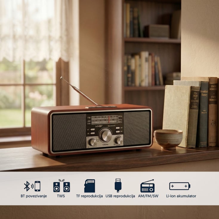 Retro Bluetooth radio 6681BT