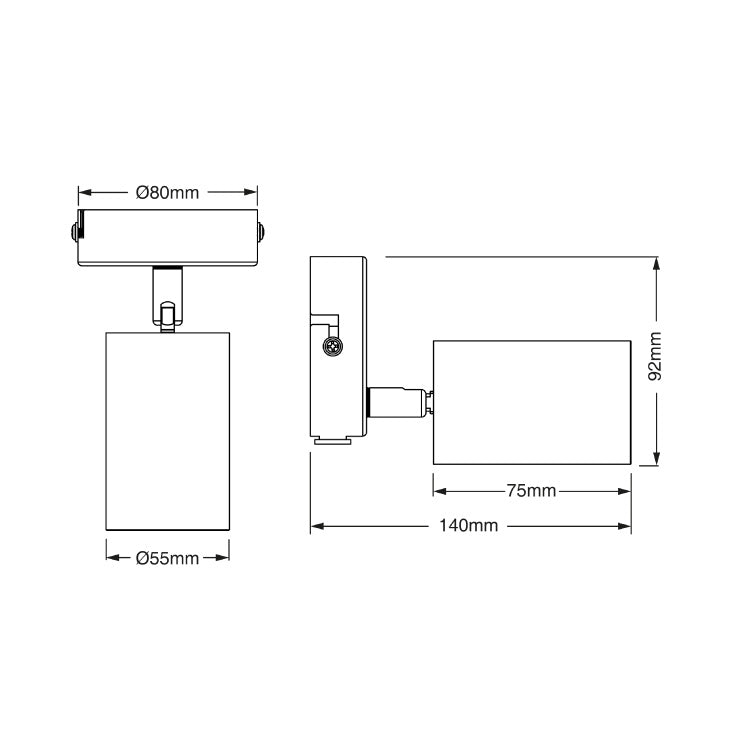 OSRAM bela spot lampa 1xGU10