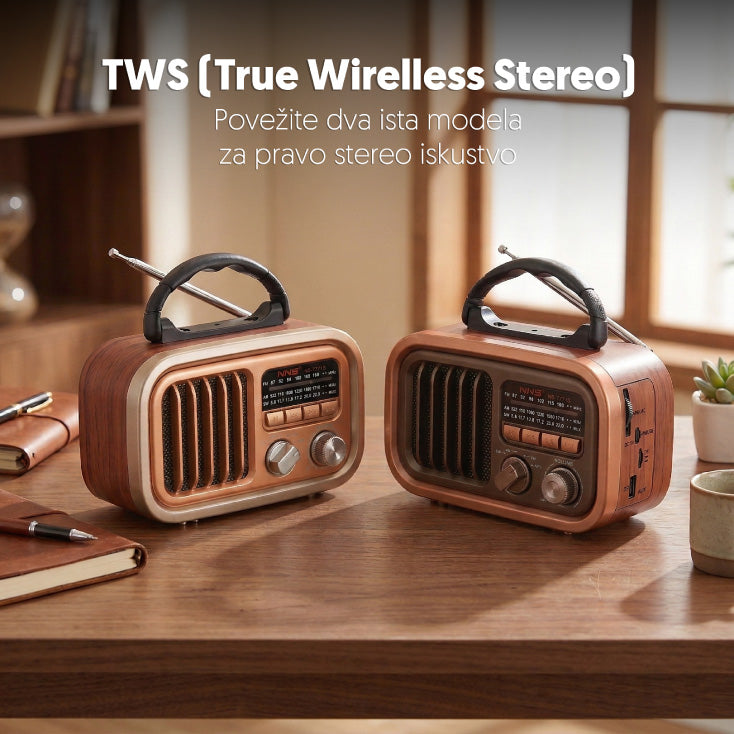 Prenosni retro Bluetooth radio 7771BT/B