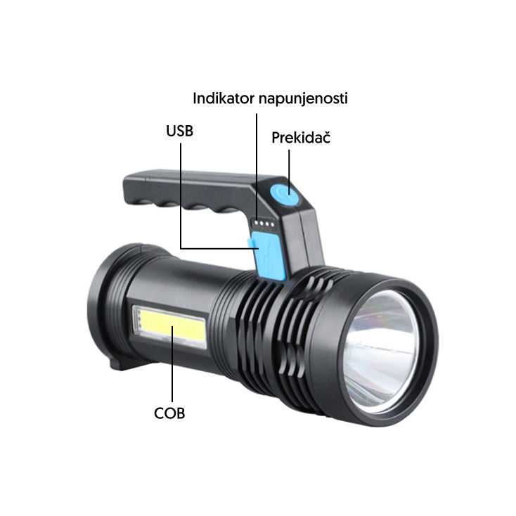 Punjiva LED baterijska lampa 3W