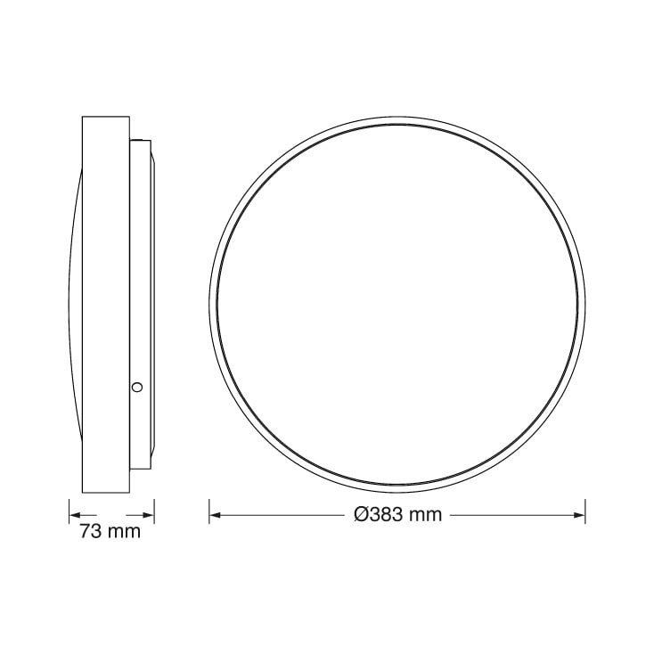 OSRAM LED plafonjera 24W 4000K IP20 crna