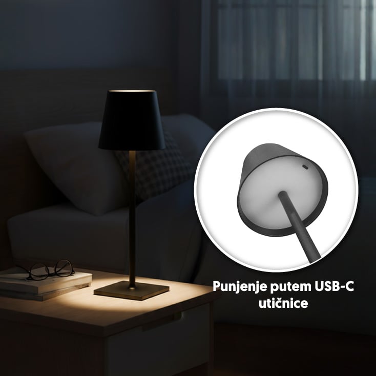PROSTO stona punjiva LED lampa CCT 1200mAh