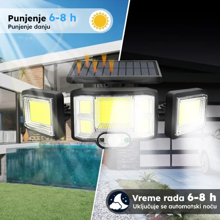 Solarni LED reflektor sa senz. 30W 450lm
