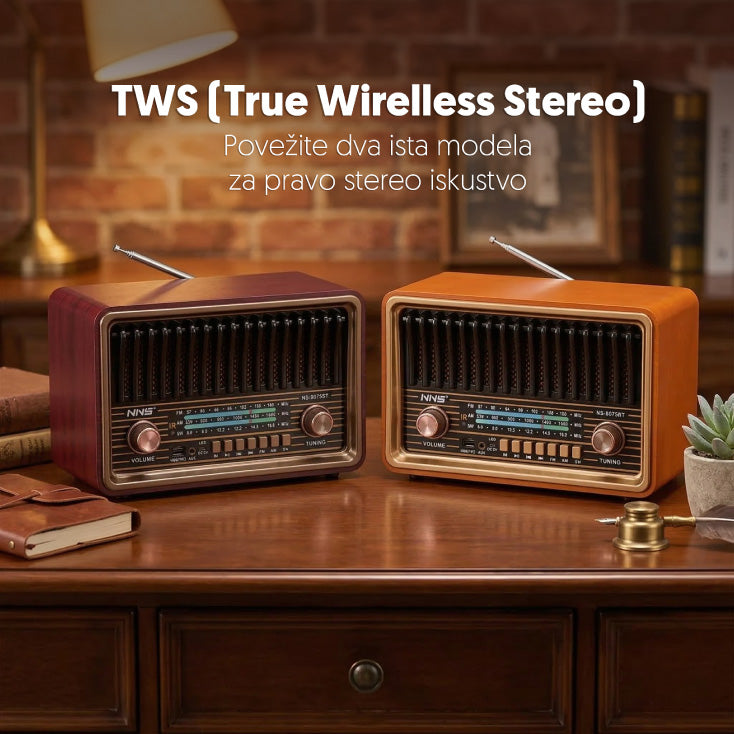 Retro RGB Bluetooth radio 8075BT/B