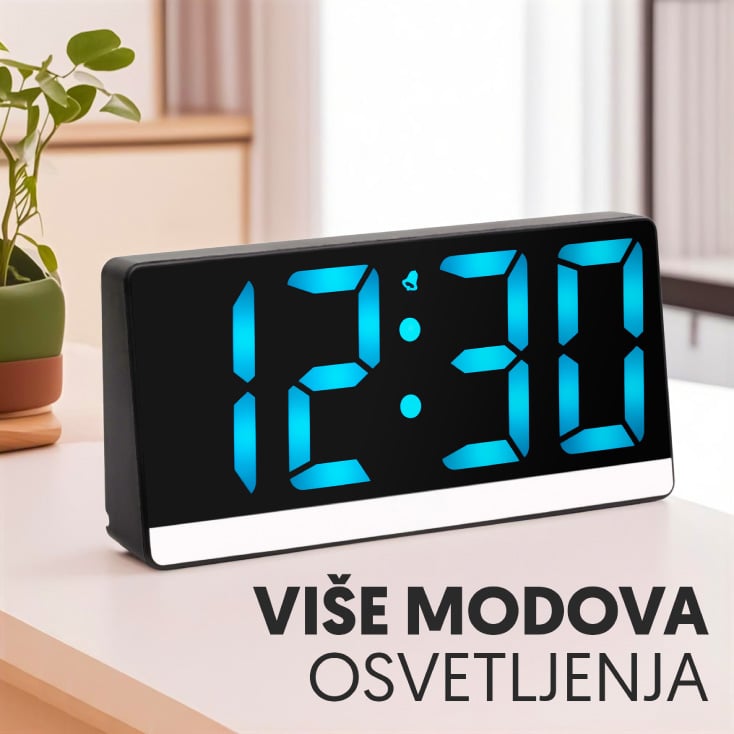 Digitalni budilnik crni