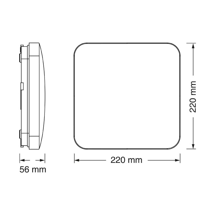 OSRAM LED pravougaona plafonjera 12W 4000K IP20