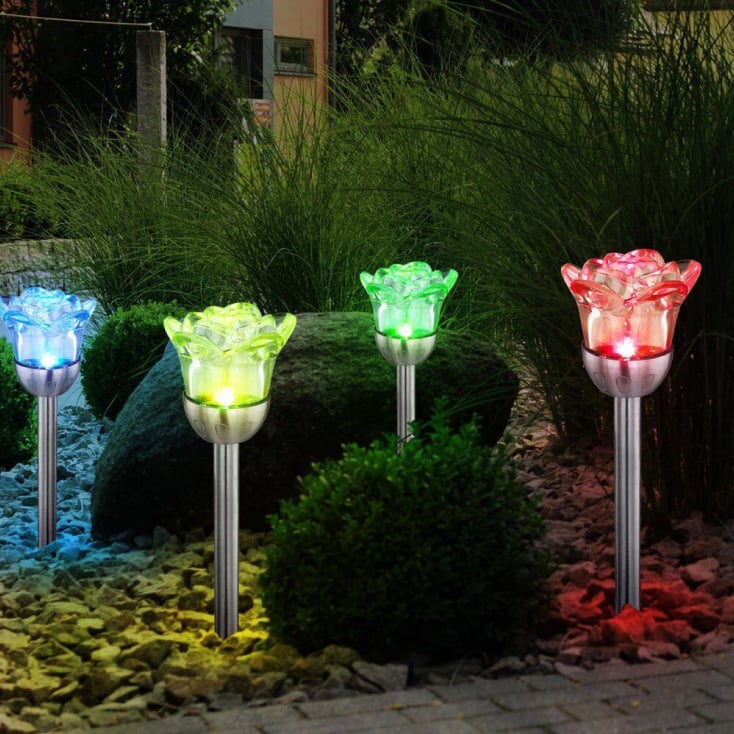 Solarna RGB baštenska lampa GS015
