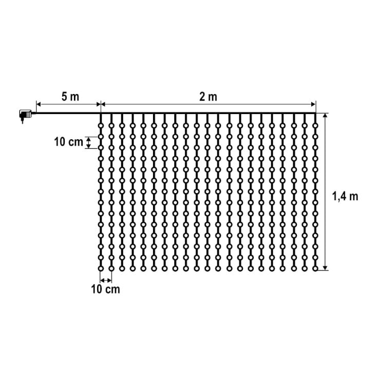Svetleći niz sa 294 hladno bele LED diode