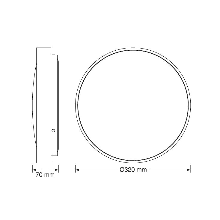 OSRAM LUXO crna LED plafonjera 18W 6500K IP20
