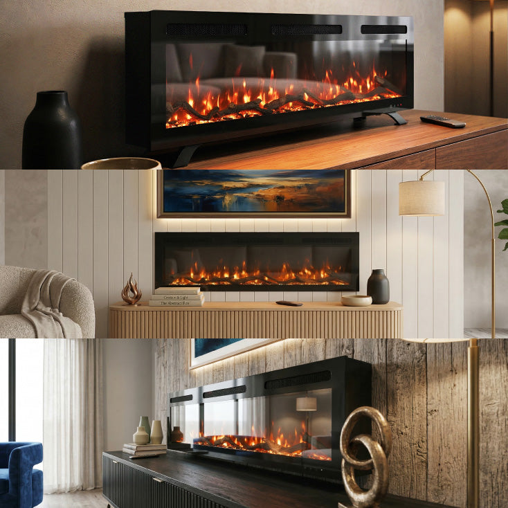 PROSTO smart el. 60" 3u1 multikolor s. kamin 1800W