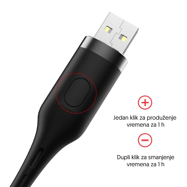 USB kabel LEMI,100W, Digital Display, On-Off Timer