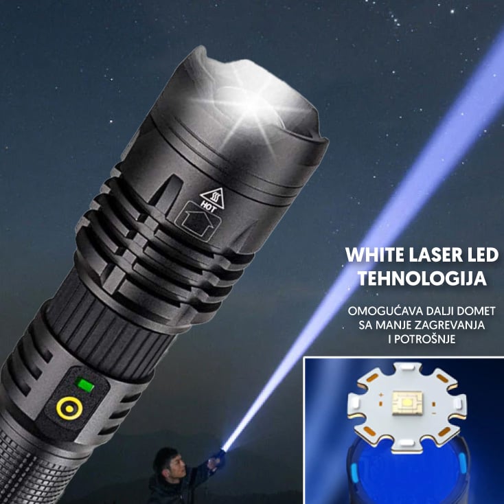 Ručna LED lampa sa WHITE LASER LED 2000mAh