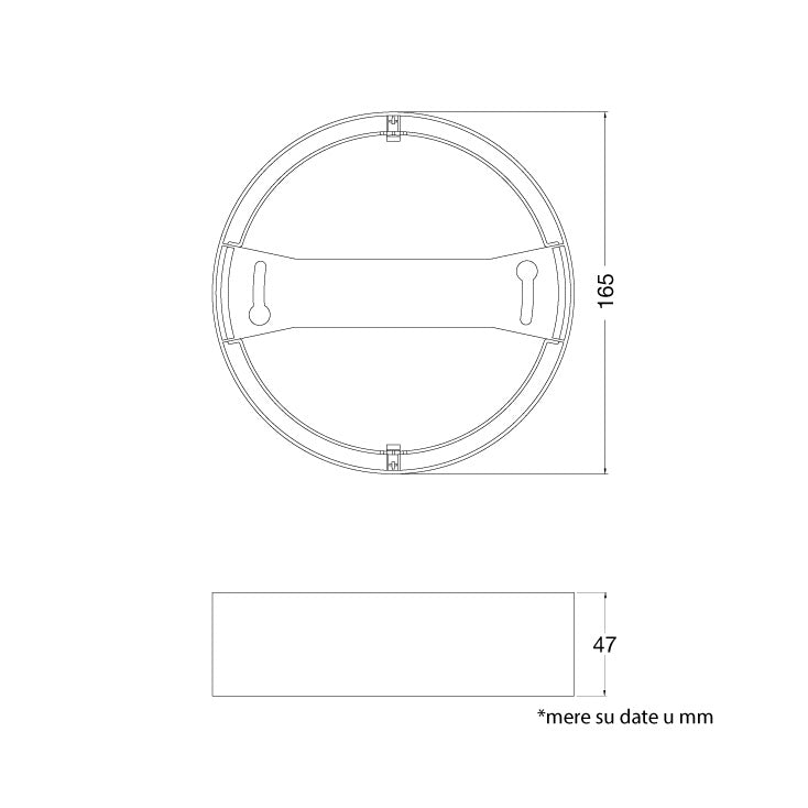 Crni nosač za ugradni LED panel 13W
