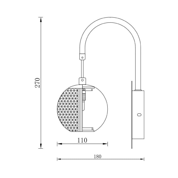 BRAYTRON zidna lampa 1xG9