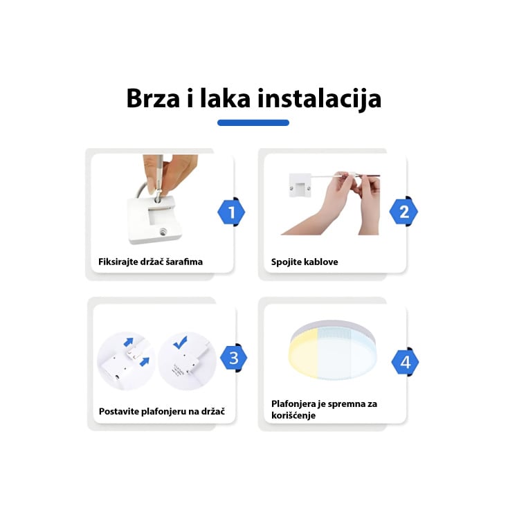 LED plafonjera 24W promenljiva boja svetla