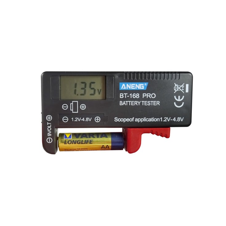 Tester baterija 1.5V(AA,AAA,C,D), 9V, 3.7V Li-Ion