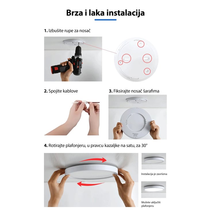 LED plafonjera 38W dnevno svetlo