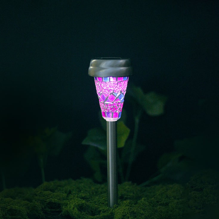 Solarna baštenska lampa u više dezena GS030