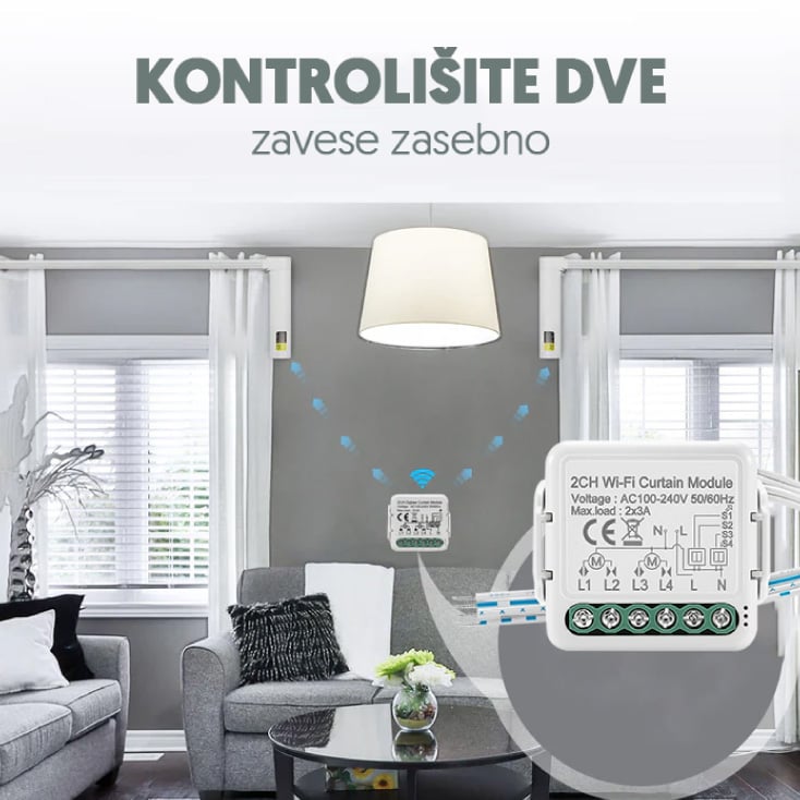 Wi-Fi smart modul za roletne 2x3A
