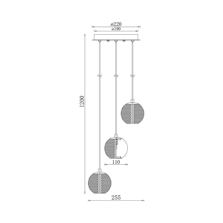 BRAYTRON visilica 3xG9