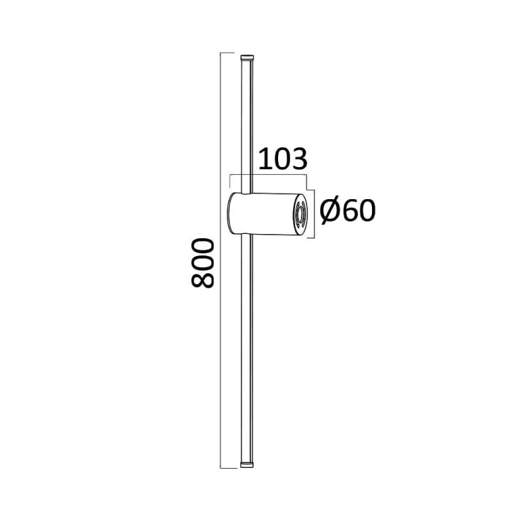 BRAYTRON crna zidna LED lampa 16W