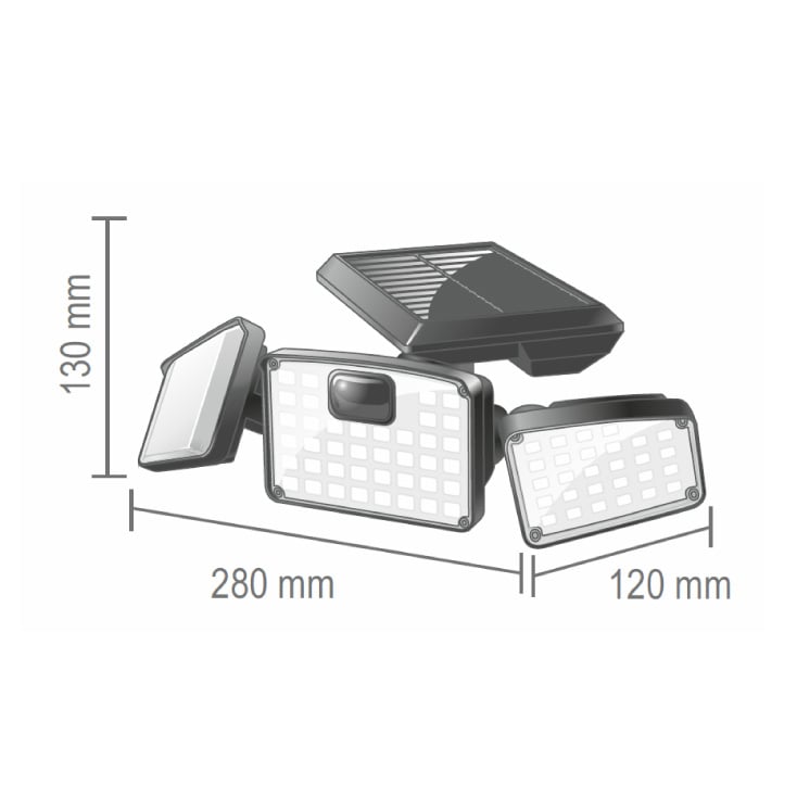 Solarni LED reflektor sa senz. 2.5W 6500K 700lm
