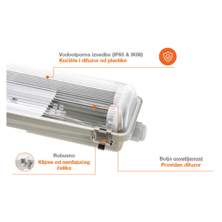 LEDVANCE armatura za LED cev 60cm