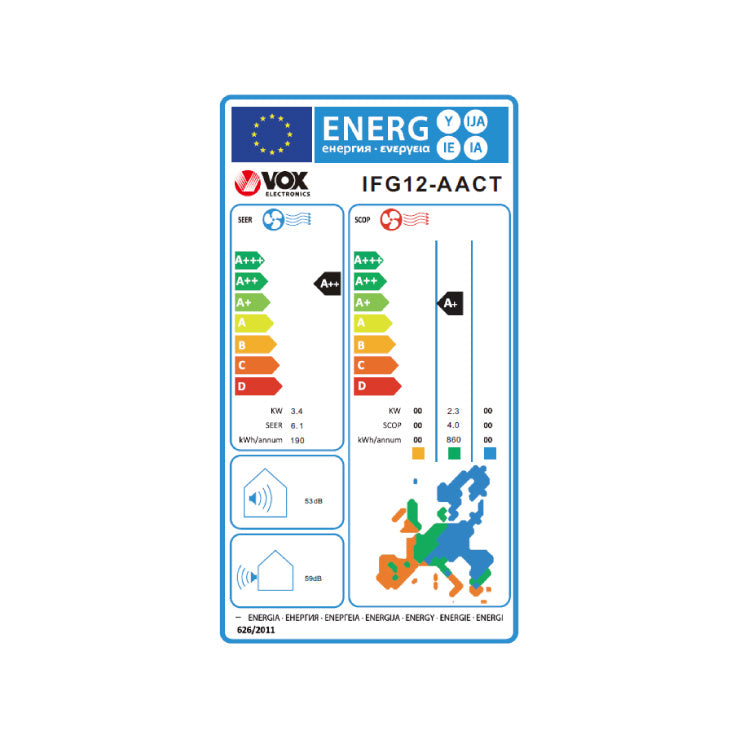 Inverter klima uređaj VOX IFG12-AACTW