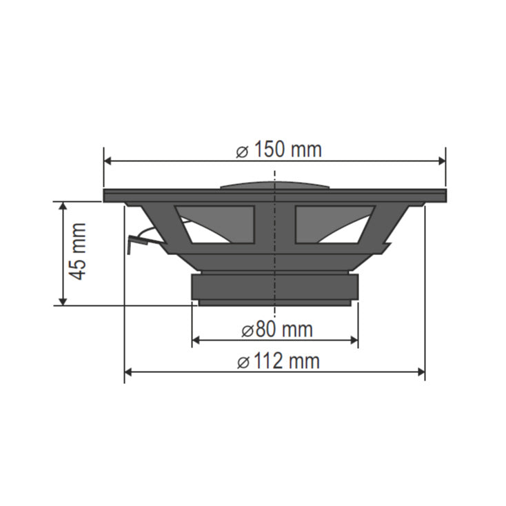 Nepromočivi ugradni zvučnici 130mm 50W crni