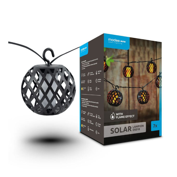 Solarni LED niz 4.8 m, 7 lampiona