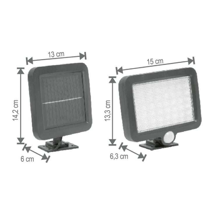 Solarni LED reflektor sa senz. 3.36W 10000K 250lm