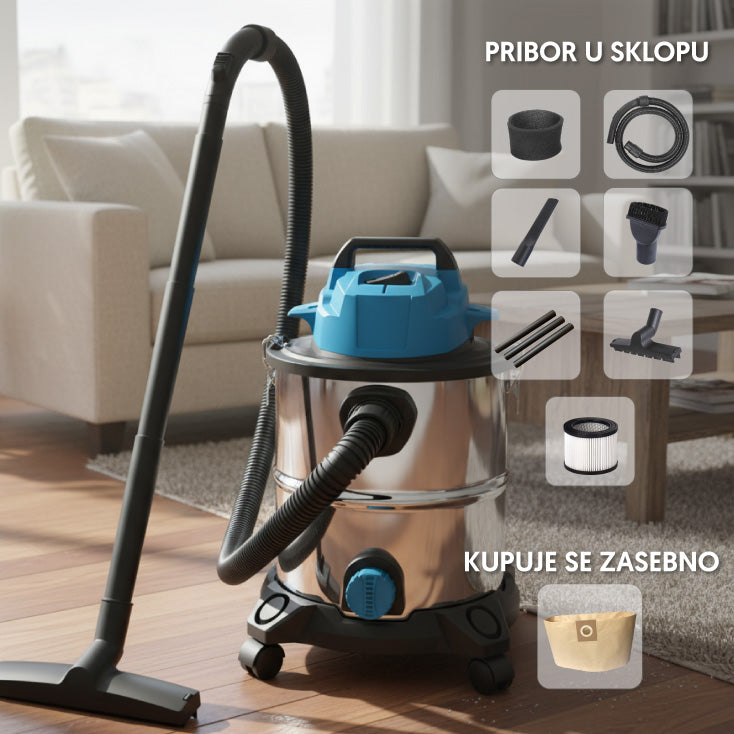 Usisivač za suvo i mokro usisavanje 20l 1400W