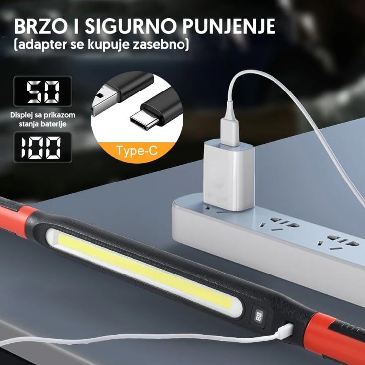 Punjiva prenosna serviserska LED lampa