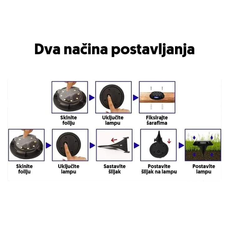 Solarna baštenska lampa - 4 kom.