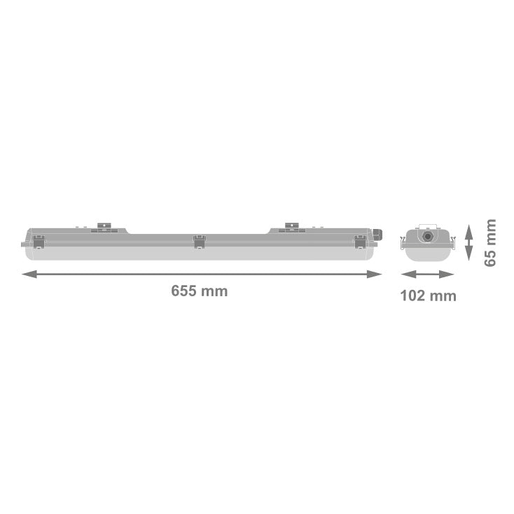 LEDVANCE armatura za dve LED cevi 60cm