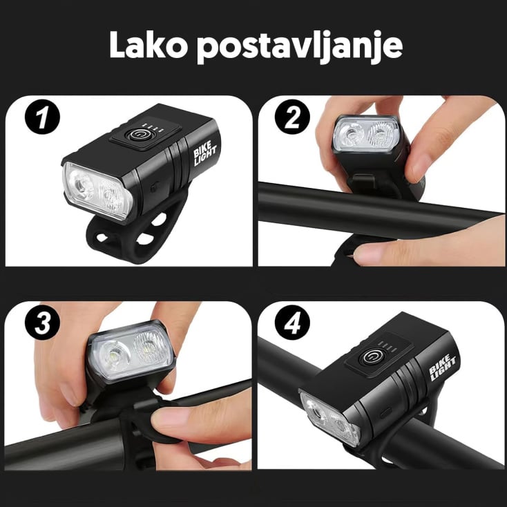 Punjiva LED lampa za bicikl sa LED diodama