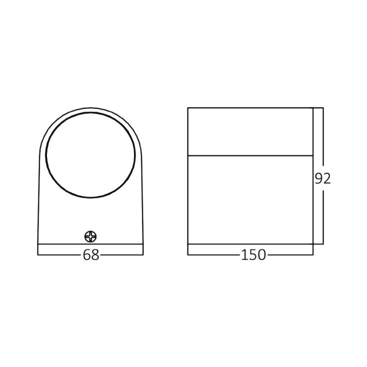 BRAYTRON bela zidna lampa 2xGU10