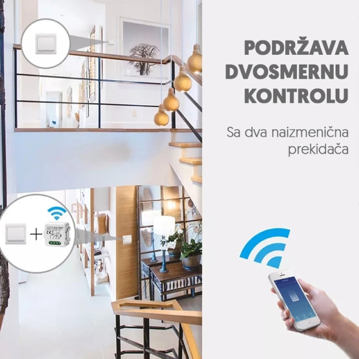 Wi-Fi smart prekidač-modul, 1x10A