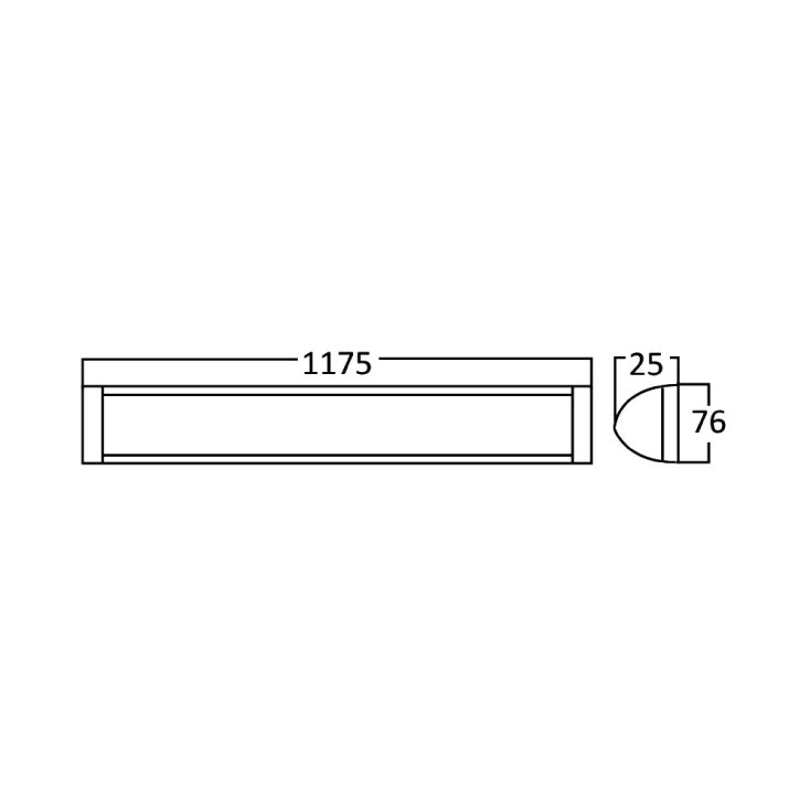 LED CCT nadgradna lampa 117.5cm 35W BRAYTRON