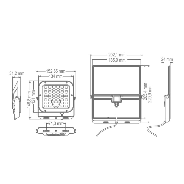 Solarni LED reflektor sa senz. 13W 1500lm