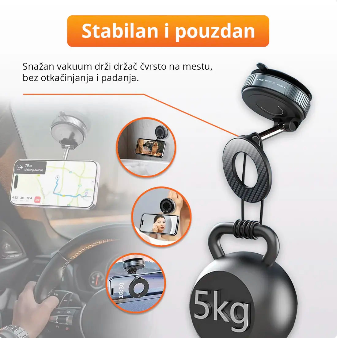 MagGrip – Magnetni vakuumski držač za telefon 