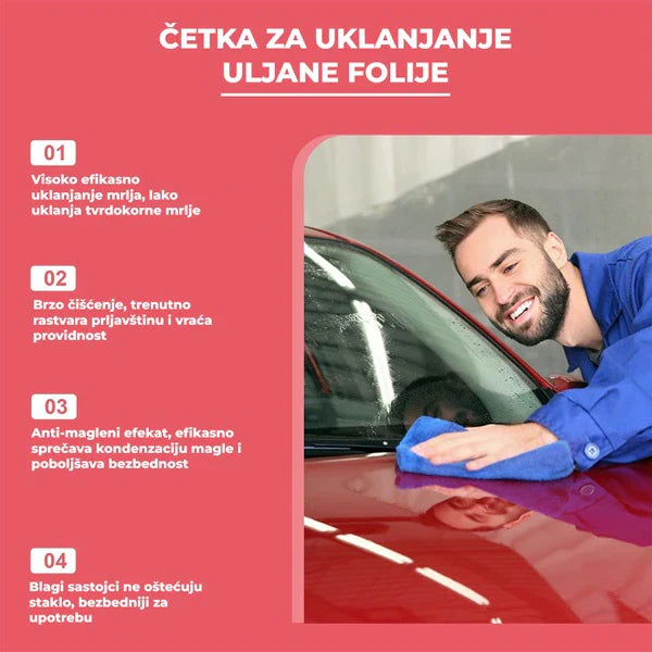 Četka za uklanjanje masnih naslaga sa vetrobrana (2 kom.) – sa hidrofobnim efektom