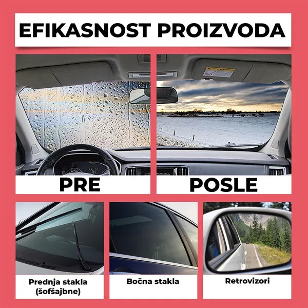 Četka za uklanjanje masnih naslaga sa vetrobrana (2 kom.) – sa hidrofobnim efektom